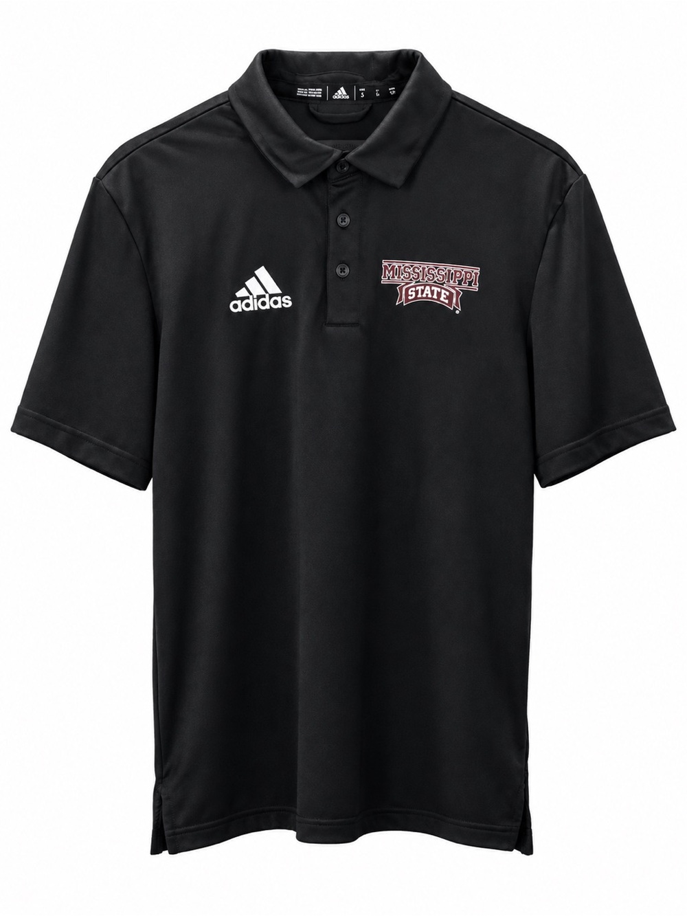 NWOT adidas Black Mississippi State Performance Polo Shirt